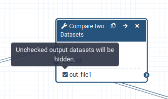 Asterisk for `out_file1` in the `Select First` tool