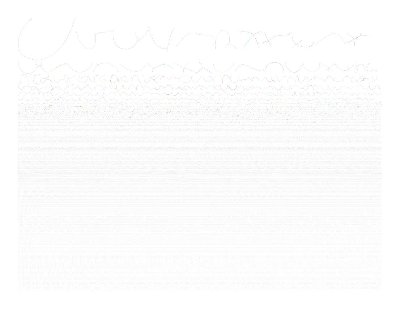 Image shows the assembly graphs, with longer stretch on the top and many small contigs on the bottom. 